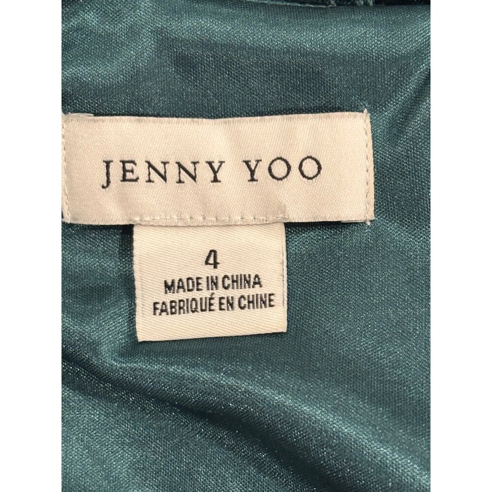 Jenny Yoo Green Velvet Maxi Dress Formal Wedding Guest Slip Dress Size 4 - Picture 5 of 10